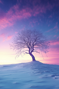 Snow Tree 5k (2160x3840) Resolution Wallpaper