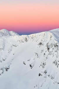 640x1136 Snowy Mountain Sunset