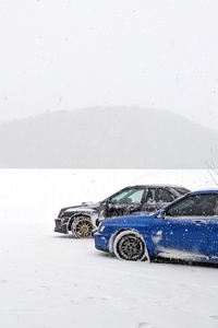 Snowy Subarus