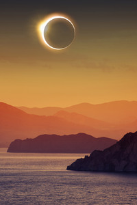 Solar Eclipse 4k 5k (1080x2160) Resolution Wallpaper