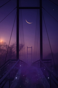 640x1136 Solitude At Twilights Bridge
