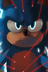 Sonic The HedgehogArt2020 (320x568) Resolution Wallpaper