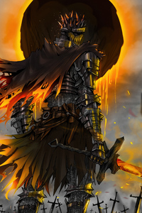 Soul Of Cinder Dark Souls Iii (320x568) Resolution Wallpaper