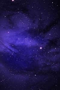 Space Stars Purple Sky (1440x2960) Resolution Wallpaper