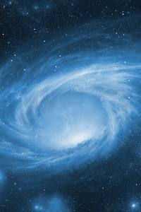 Space Storm Galaxy Blue 4k