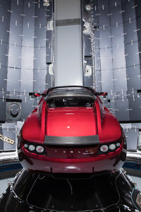 Space X Tesla Roadster Waiting For Space