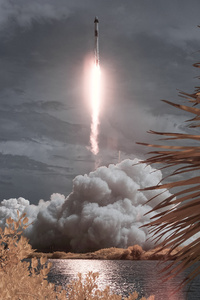 240x320 SpaceX Falcon 9 Rocket Crew Dragon