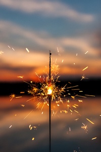 Sparkles Firework 4k (480x800) Resolution Wallpaper