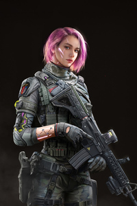 1125x2436 Special Forces Scifi Girl 5k