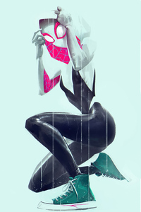 Spider Gwen 5k Art (1080x2400) Resolution Wallpaper