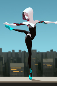 Spider Gwen Dancing 5k (640x1136) Resolution Wallpaper