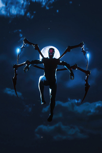Spider Iron Suit In Spider Man 2 Game (1280x2120) Resolution Wallpaper