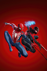Spider Man 2 Official Key Art 8k (640x1136) Resolution Wallpaper