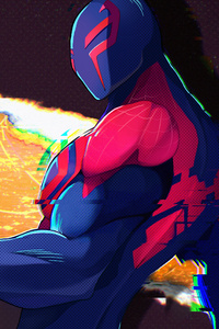 Spider Man 2099 Cityscape Chronicles (360x640) Resolution Wallpaper