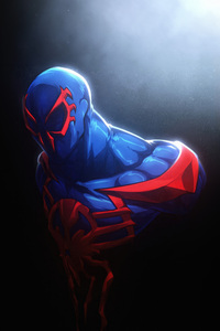 Spider Man 2099 Fights For Justice (1440x2960) Resolution Wallpaper