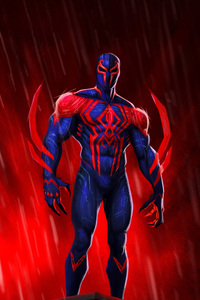 Spider Man 2099 Futuristic Feats (640x1136) Resolution Wallpaper