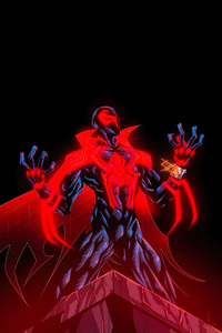 Spider Man 2099 Night Skyline (1125x2436) Resolution Wallpaper