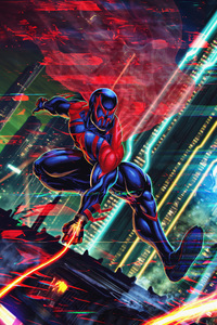 Spider Man 2099 Soaring Quest (480x800) Resolution Wallpaper