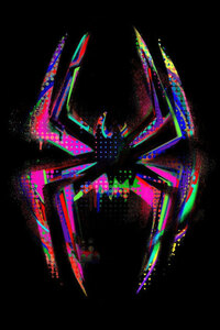 Spider Man Across The Spider Verse 2023 Logo (320x480) Resolution Wallpaper