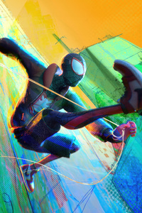 Spider Man Across The Spider Verse New Artwork (640x1136) Resolution Wallpaper