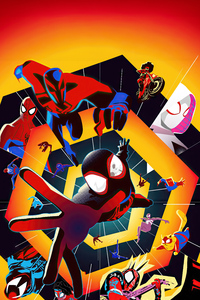 Spider Man Across The Spider Verse Poster (1242x2668) Resolution Wallpaper