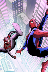 Spider Man And Miles Morales 4k (480x854) Resolution Wallpaper