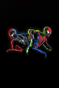 Spider Man And Peter Parker (1280x2120) Resolution Wallpaper
