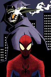 Spider Man Artwork Made (640x1136) Resolution Wallpaper