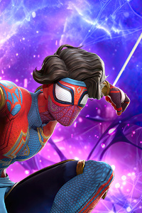 Spider Man As Pavitr Prabhakar In Marvel Strike Force 4k (750x1334) Resolution Wallpaper