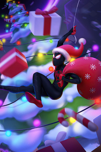 Spider Man Christmas 4k (240x320) Resolution Wallpaper