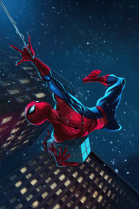 Spider Man Dance Across The Sky (1080x1920) Resolution Wallpaper