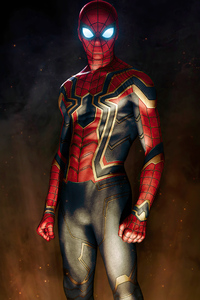 Spider Man Eyes Glowing (320x568) Resolution Wallpaper