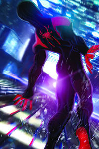 Spider Man Fall 4k (320x568) Resolution Wallpaper