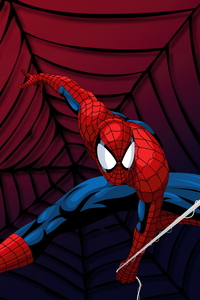 Spider Man Heroic Stance (240x400) Resolution Wallpaper