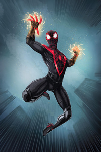 Spider Man High Flying Antics (360x640) Resolution Wallpaper