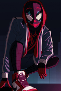 Spider Man Hoodie Boy (320x568) Resolution Wallpaper