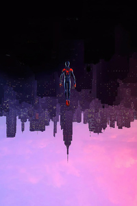 Spider Man Jumping From Heights (1280x2120) Resolution Wallpaper