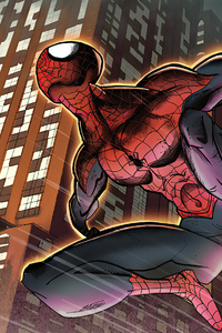 Spider Man Looking To Queens (480x800) Resolution Wallpaper