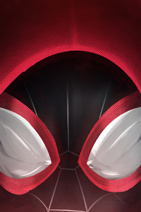 Spider Man Mask Closeup