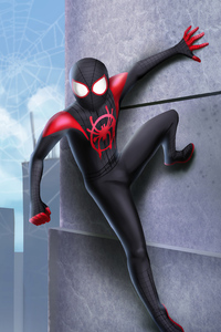 Spider Man Miles City 4k (240x320) Resolution Wallpaper