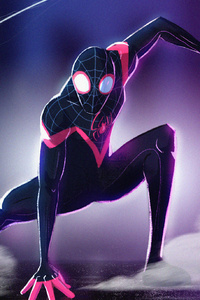 Spider Man Miles Morales Art (640x1136) Resolution Wallpaper
