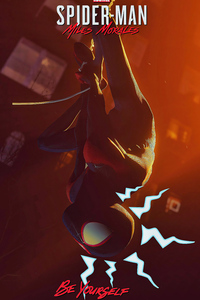 Spider Man Miles Morales Be Yourself 4k (750x1334) Resolution Wallpaper