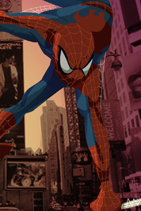 Spider Man New York (1280x2120) Resolution Wallpaper