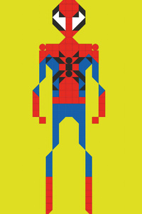 Spider Man Pixel Art 5k (640x1136) Resolution Wallpaper