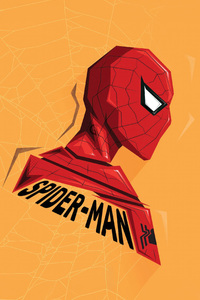 Spider Man Pop Head Minimal 5k (240x400) Resolution Wallpaper