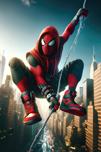 Spider Man Protecting New York (360x640) Resolution Wallpaper