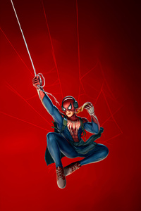 Spider Man Spinning Webs And Tracks (1440x2960) Resolution Wallpaper