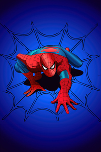 Spider Man Sticker Art (480x854) Resolution Wallpaper