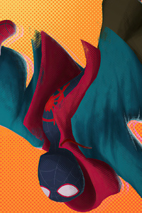 Spider Man Upside Down (320x480) Resolution Wallpaper