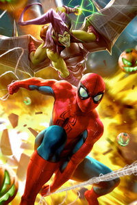 Spider Man Vs Goblin 4k (240x320) Resolution Wallpaper